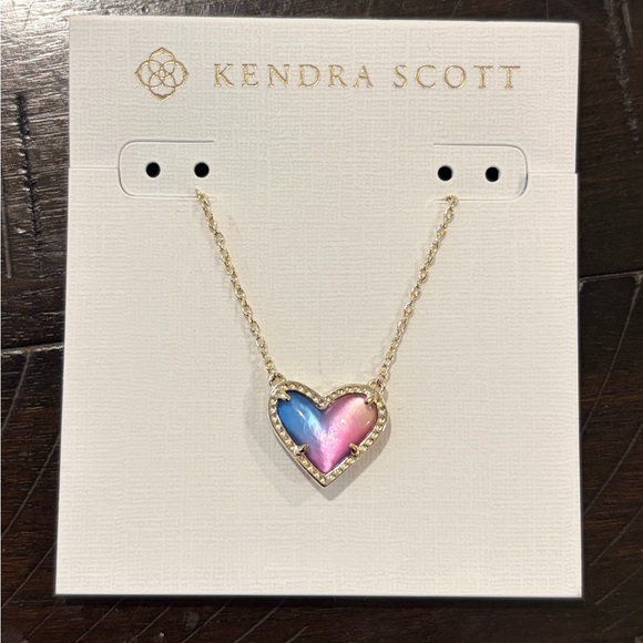 Kendra Scott Jewelry - Kendra Scott Ari Heart Necklace - Pink and Blue Watercolor